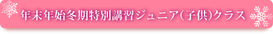冬期特別講習ジュニア（子供）クラス