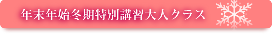 冬期特別講習大人クラス